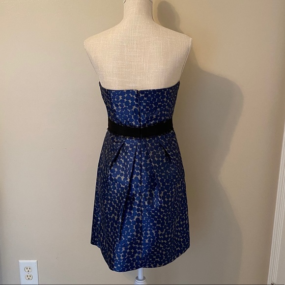 BCBG MaxAzria Blue Polka Dot Holiday Dress-Final Price - Picture 3 of 10